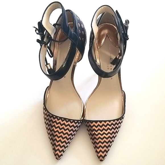 Sophia Webster x J.Crew Gold Black D'Orsay Pump 36 - Picture 3 of 7